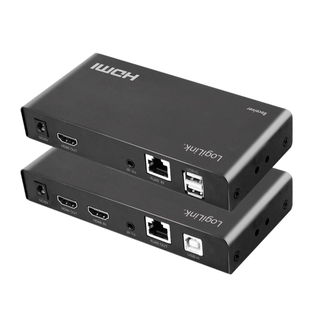 LogiLink HDMI Extender Set über LAN mit KVM Full HD