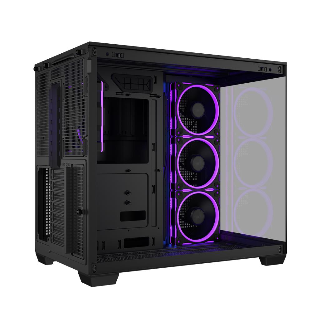 ASUS A32 PLUS TG ARGB Black ATX PC Gehäuse mit Panorama Glas und GPU bis 420 mm