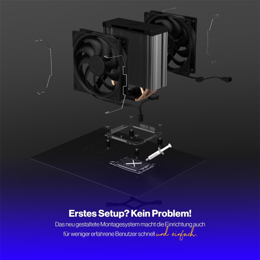 ENDORFY Fera 5 Dual Fan CPU-Kühler, inklusive Wärmeleitpaste | EY3A006
