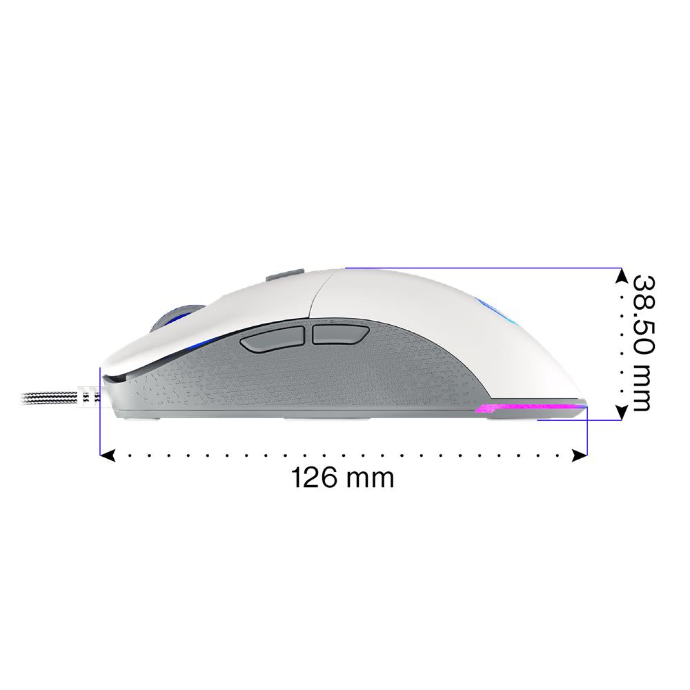 ENDORFY GEM, Leichte Gaming-Maus (67 g), 8000 DPI, Weiß | EY6A012