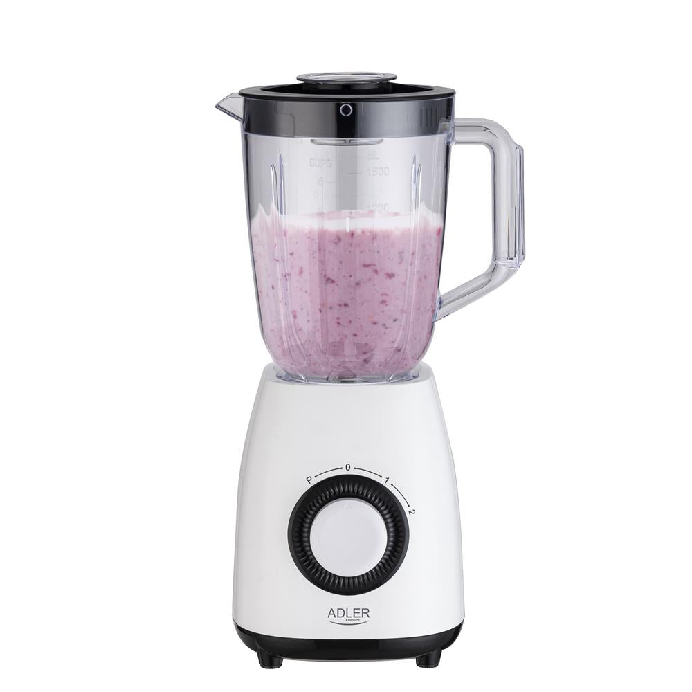 Adler AD 4085 Standmixer mit 1,5 Liter Behälter und Anti Rutsch Füßen Weiß