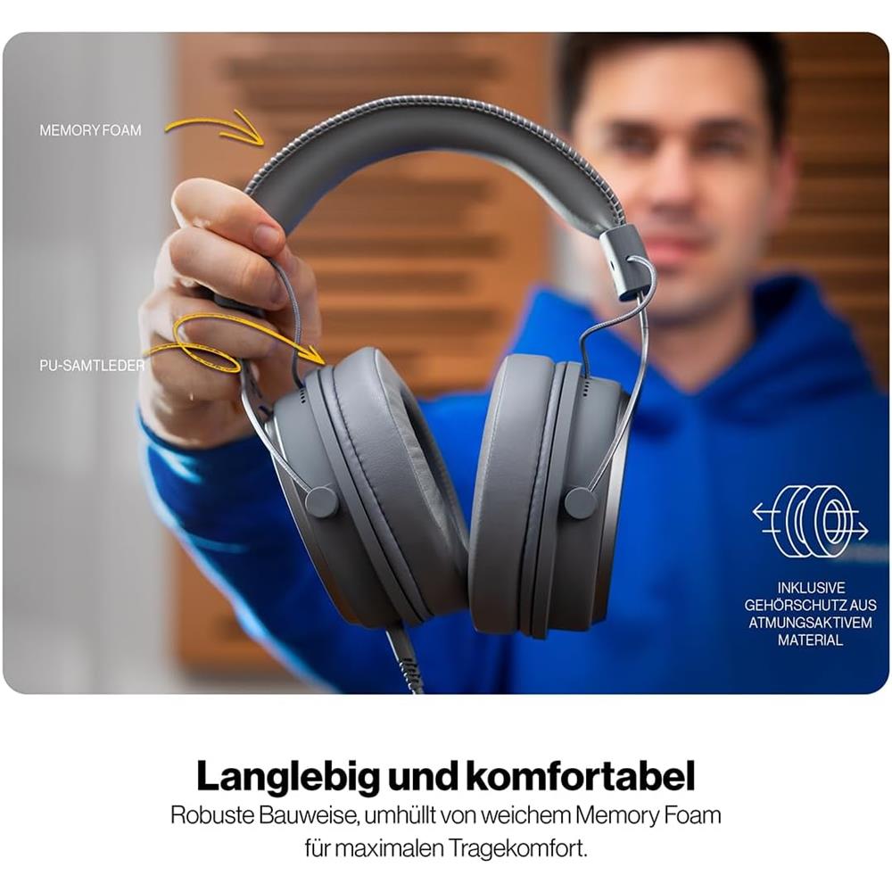 ENDORFY VIRO Plus USB Alt Gray Gaming-Headset – 7.1 Sound & abnehmbares Mikrofon