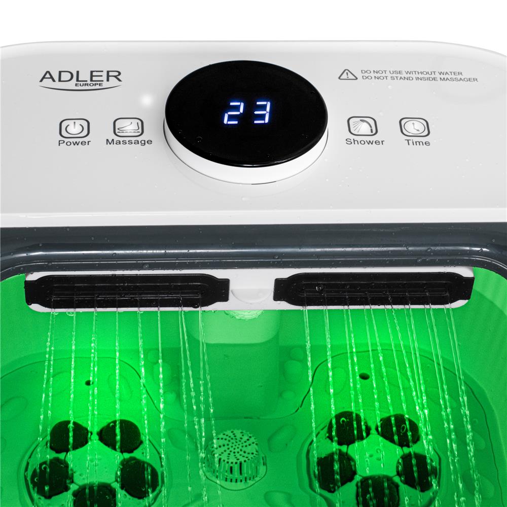 Adler AD 2184 – Deluxe Fußsprudelbad Massierer Salzbehälter Tragegriff Rollen zum einfachen Transport