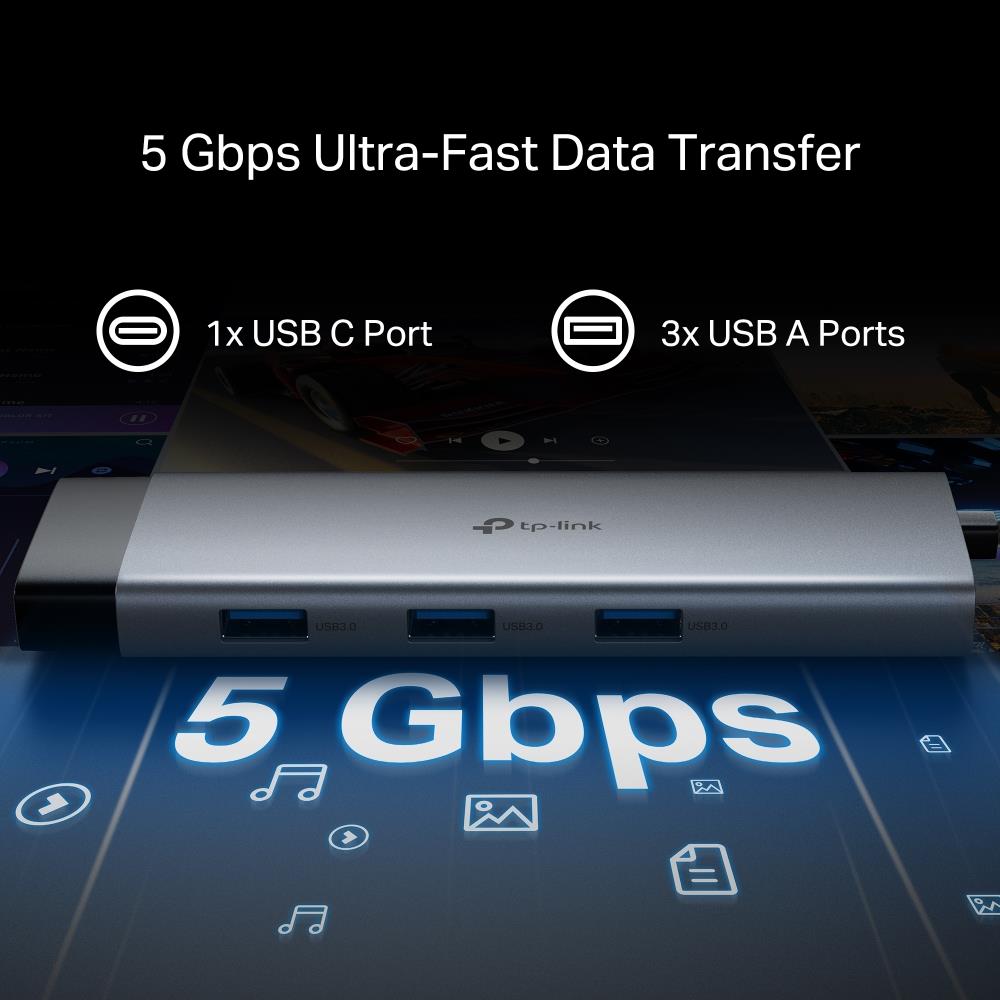 TP-Link UH9120C USB C Hub 9 in 1 HDMI 4K LAN SD USB Power Delivery