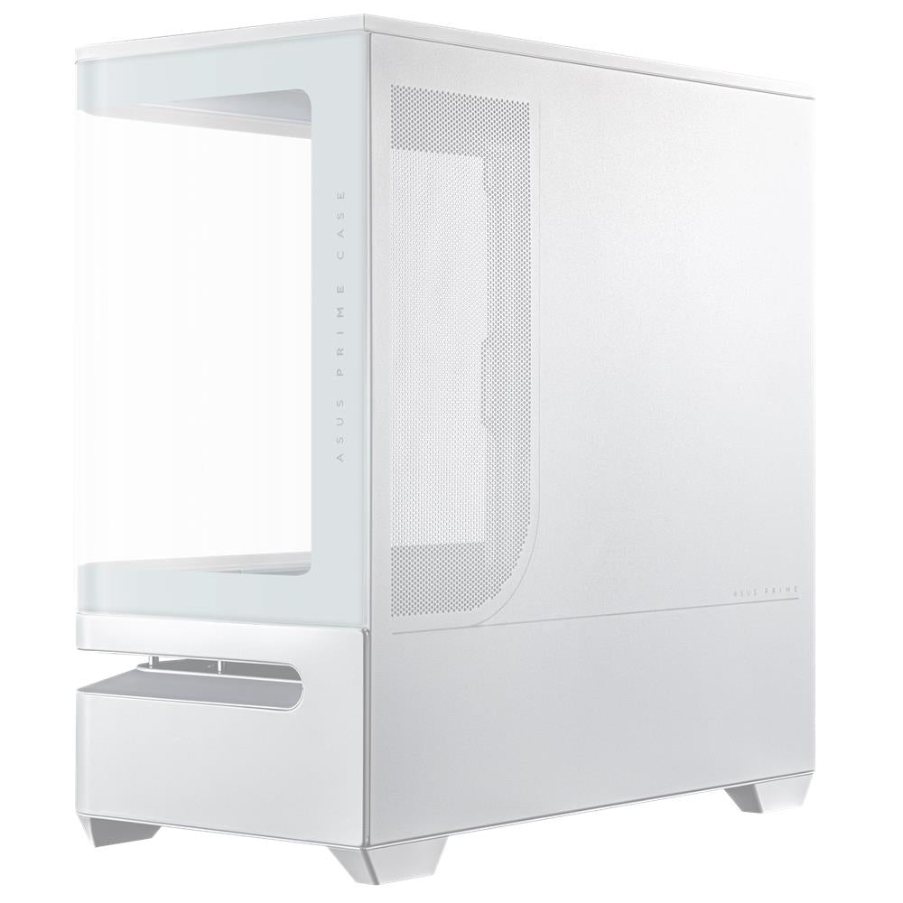 ASUS Prime AP202 ARGB White mATX PC Gehäuse mit Panorama Glas und GPU bis 420 mm