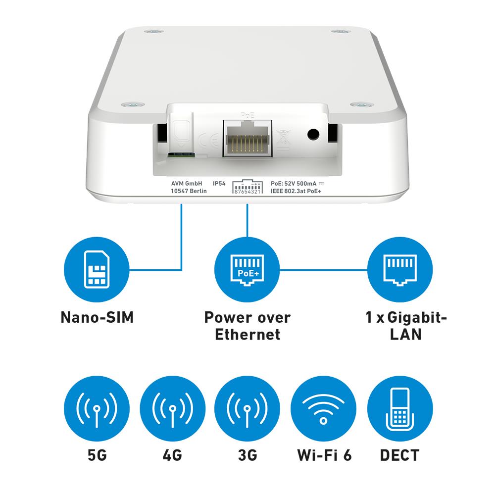 FRITZ!Box 6860 5G – Kompakter 5G-Router mit Wi-Fi 6 & Wandmontage-Option