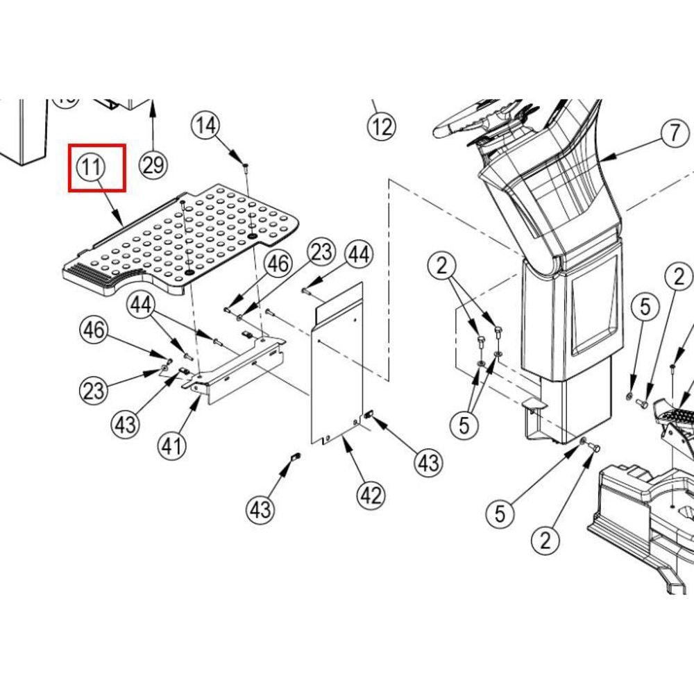 Nilfisk Original 56116779 Floor Panel Assembly Bodenplatte