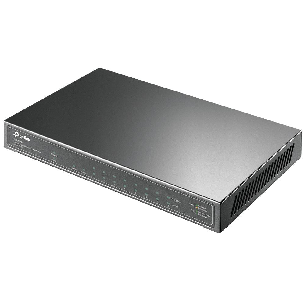 TP-Lionk TL-SG1210P 10-Port-Gigabit-Desktop-Switch mit 8 PoE+ Ports