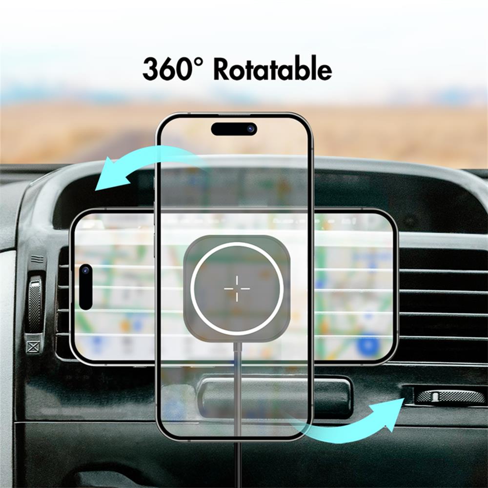 LogiLink Magnetische Kfz Smartphone Halterung mit kabellosem Laden