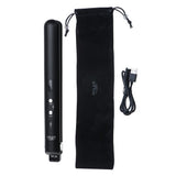 Adler AD 2327b Akku Glätteisen kabellos, USB-C Reise-Haarglätter mit Keramikplatten, LED-Display, 3 Temperaturstufen, Aufbewahrungsbeutel, Schwarz