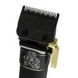Adler AD 2853 Akku Haarschneider, Haartrimmer für Kopfhaar und Koteletten, Stahlklinge, LED-Display, USB, 0,8-13 mm Schwarz Golden