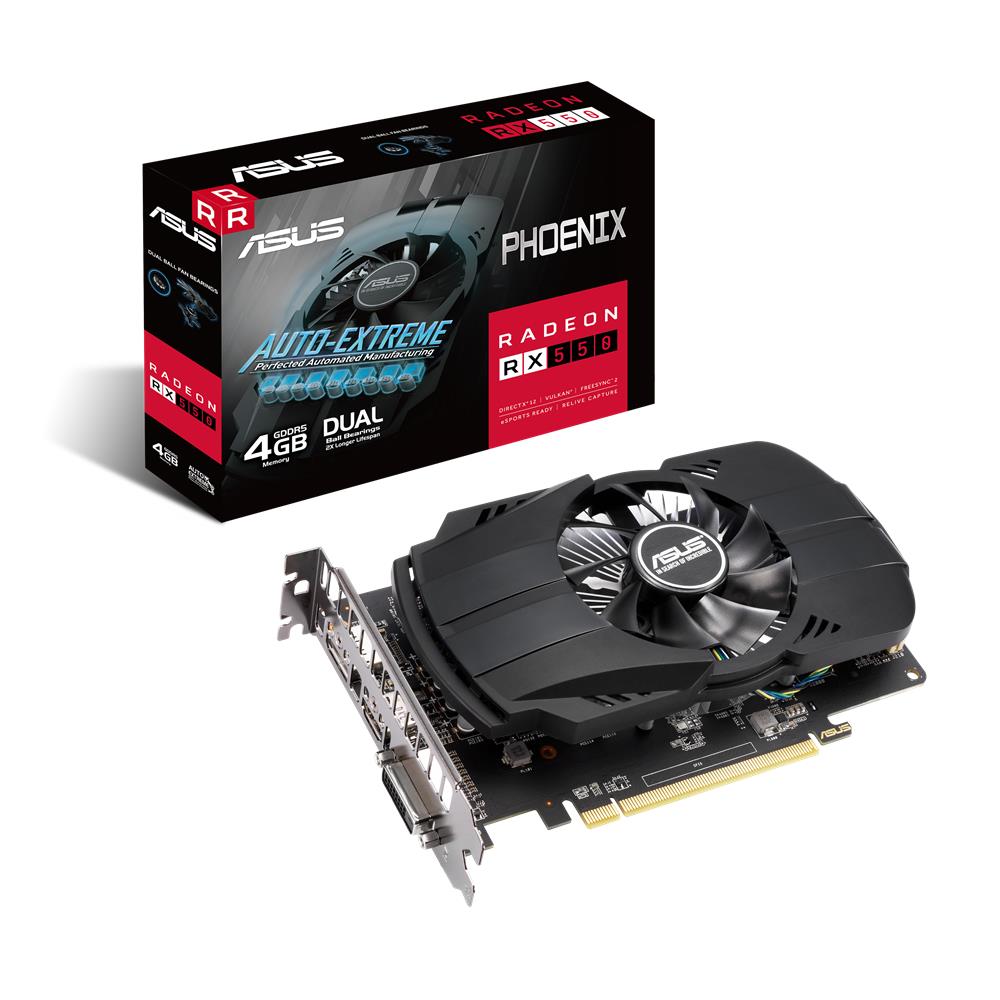 ASUS Phoenix Radeon RX 550 EVO 4GB EVO Grafikkarte 4GB GDDR5 DVI HDMI DP