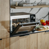 Adler AD 6025 Elektrobackofen 35 L mit Ober Unterhitze Umluft und Drehspieß Schwarz