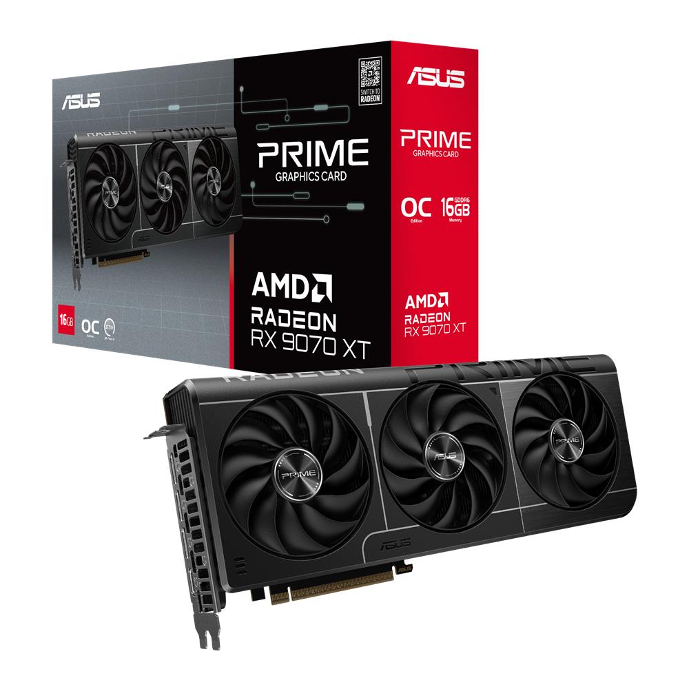 ASUS PRIME Radeon RX 9070 XT OC 16GB GDDR6 Gaming Grafikkarte PCIe 5.0