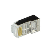 LogiLink RJ45-Modularstecker, Cat.6, geschirmt, graue Tülle, 100er Set