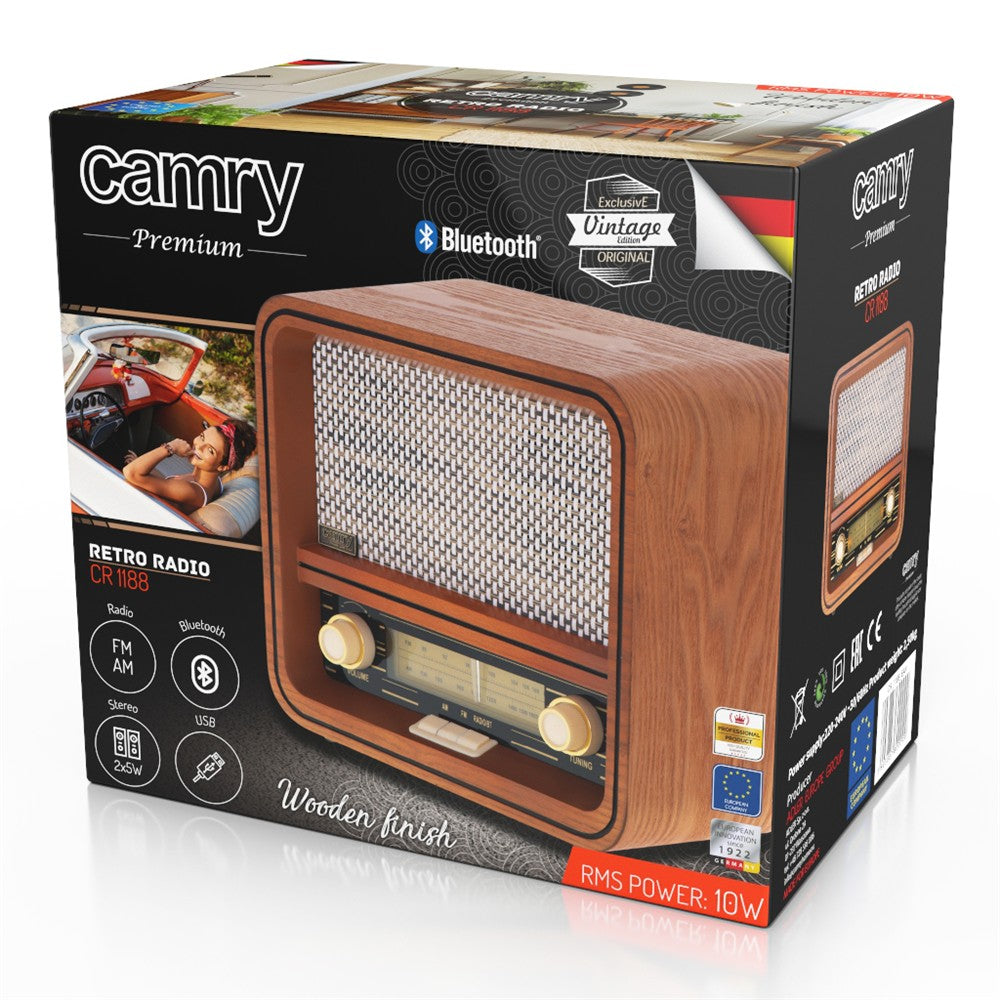 Camry CR 1188 Retro-Radio AM/FM Braun