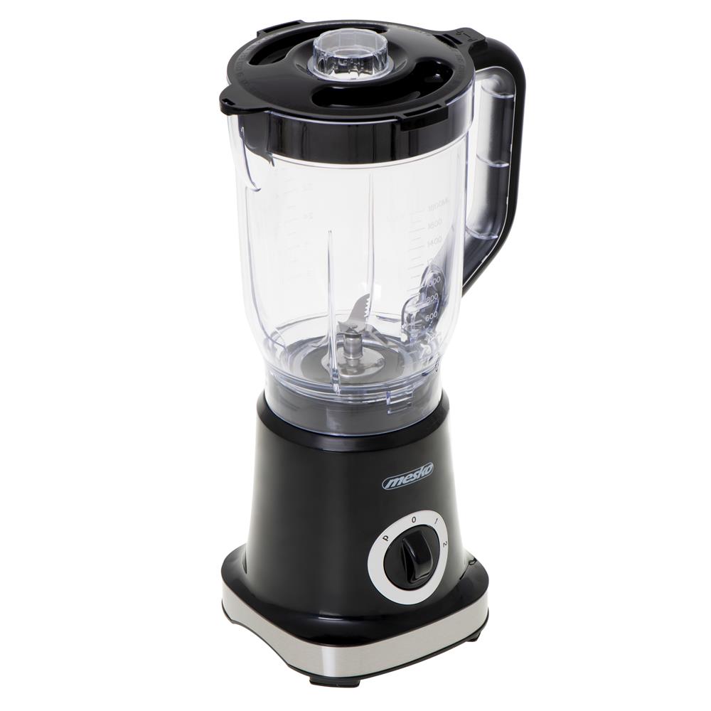 Mesko MS 4079b Standmixer Schwarz 1,8 Liter 1000W Mixer Smoothie Maker Edelstahl Messer Kunststoff