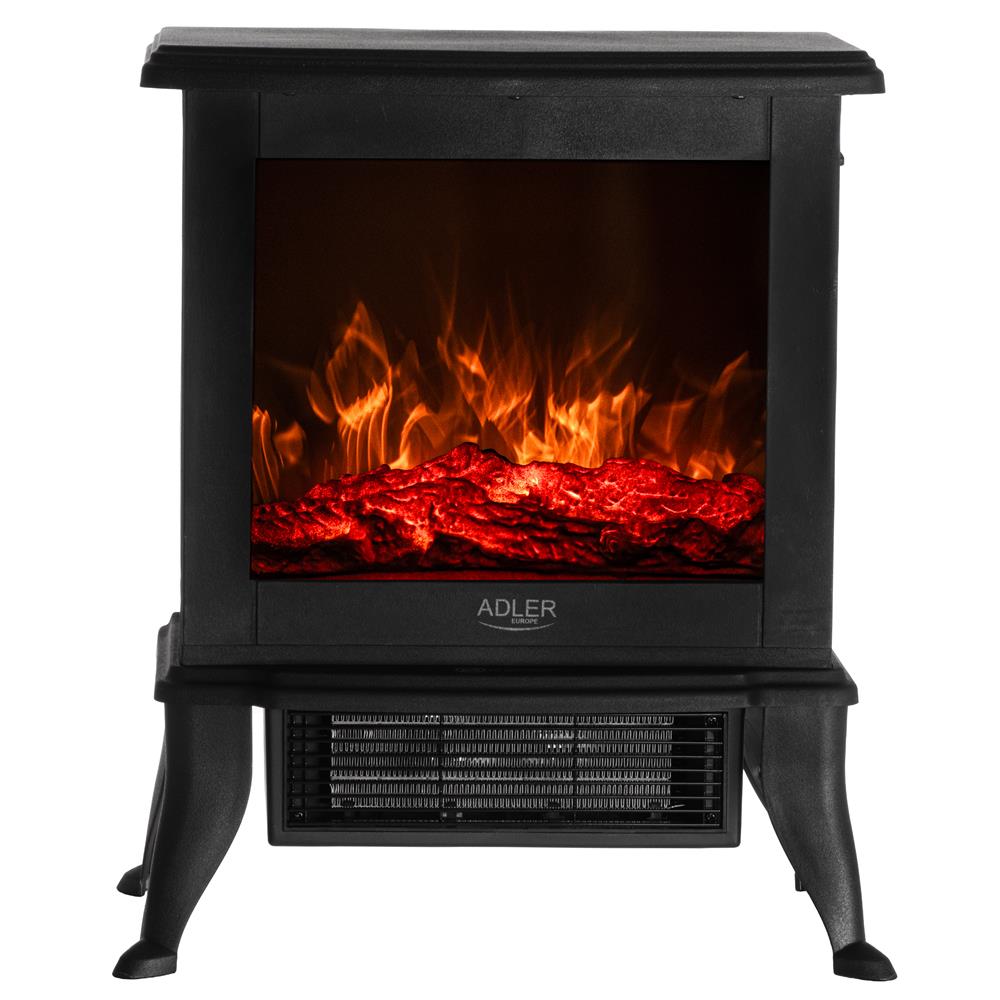 Adler AD 7754 Elektrokamin Schwarz präzise Temperaturregelung anpassbare Intensität