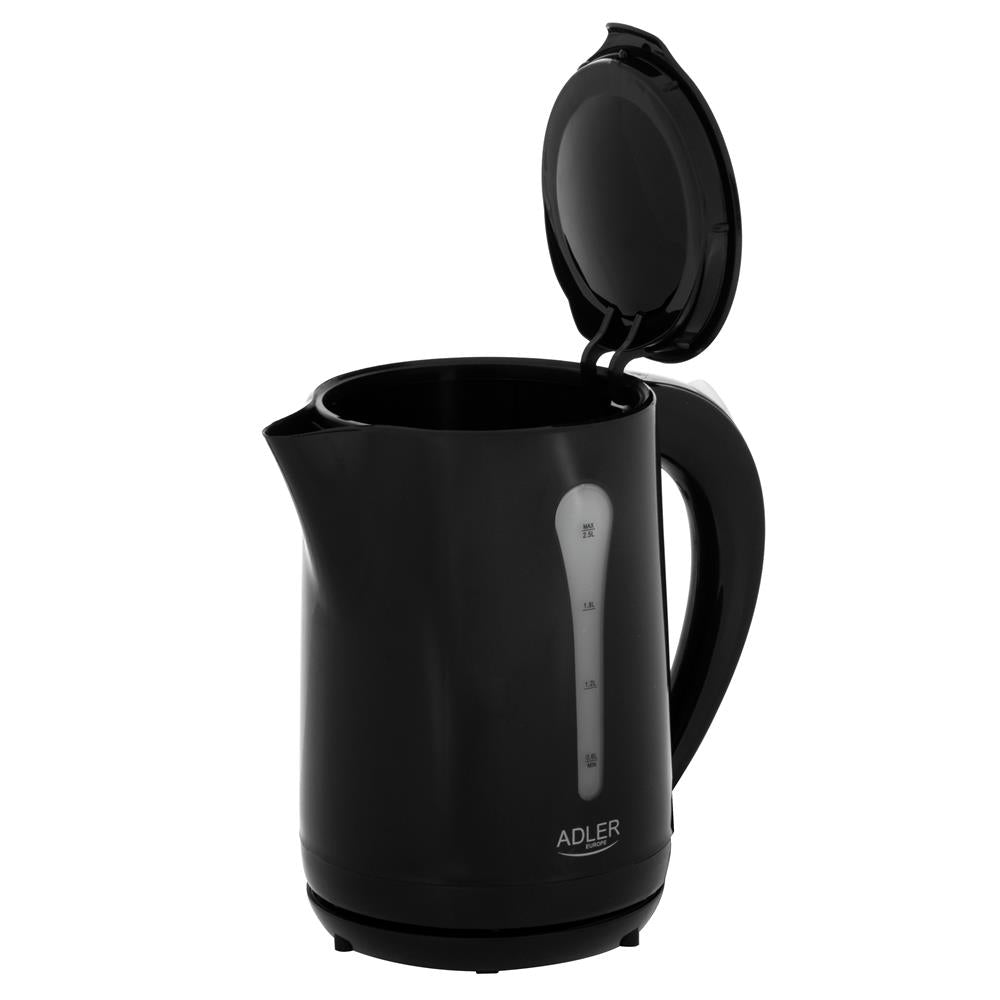 Adler AD 1244 Wasserkocher 2,5 L XXL Kunststoff schwarz – leistungsstark & sicher