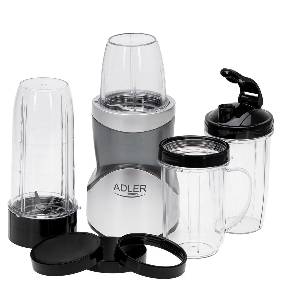 Adler AD 4084 Mixer Smoothie Maker Set Standmixer Blender elektrisch silber