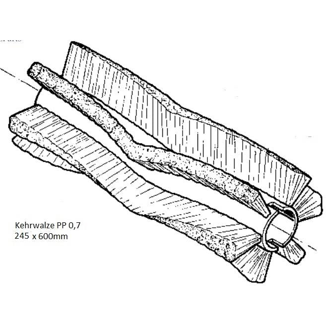 Nilfisk Original 146 0751 000 Kehrwalze PP 0,7