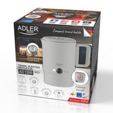 Adler AD 1388g Reisewasserkocher 0,8L kompakt leicht klappbarer Griff Grau Camping