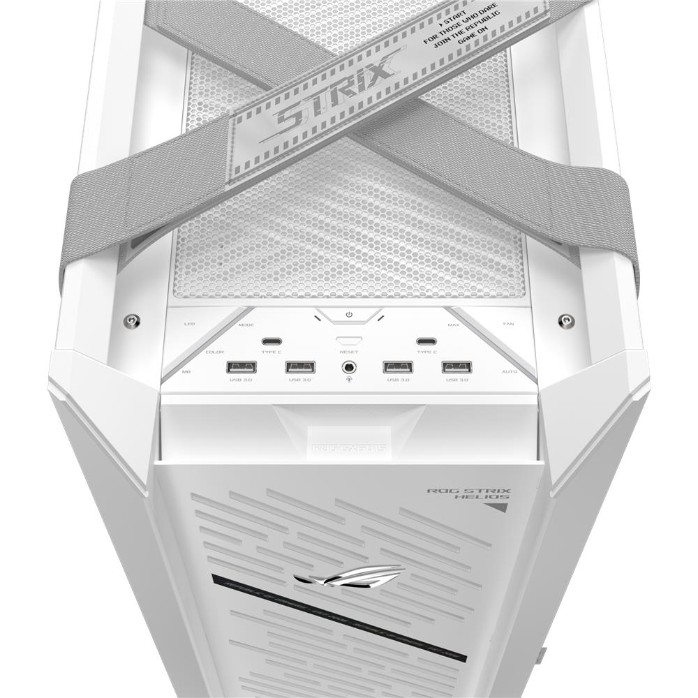 ASUS ROG Strix Helios II White EATX Mid Tower Gaming PC Gehäuse mit 4 Lüftern