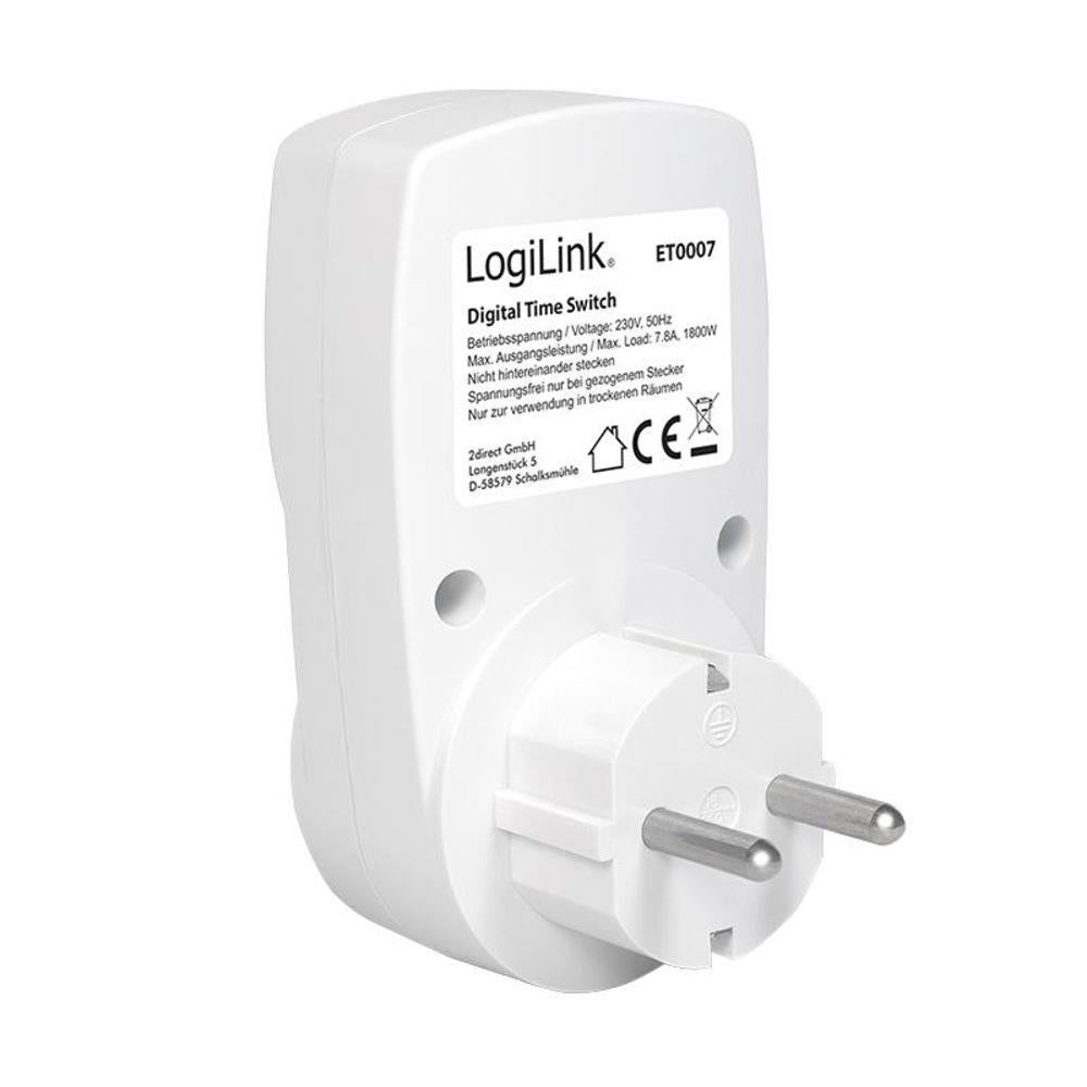 LogiLink Digitale Zeitschaltuhr mit LCD Display, 24/7 individuell programmierbar