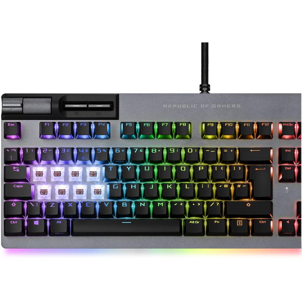 ASUS ROG STRIX Flare II Animate mechanische Gaming-Tastatur deutsches Layout mit RGB-Beleuchtung