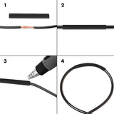 LogiLink Schrumpfschlauch-Set, 300 Stück, 45 mm Länge, 3:1 Schrumpfrate, Schwarz