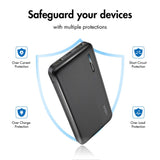 LogiLink Powerbank 10.000 mAh, 2× USB-A, 1× USB-C, Schnellladen, Schwarz