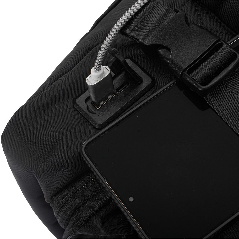 Camry CR 6881b Business Rucksack 24 L erweiterbar, Handgepäck Rucksack 40x20x30 cm, Laptoprucksack bis 15,6 Zoll, RFID, USB, YKK-Reißverschlüsse, wasserabweisend, schwarz