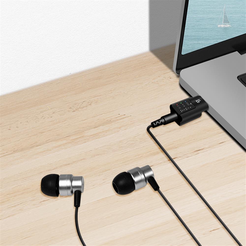 LogiLink USB‑C DAC Audio‑Adapter mit EQ, USB‑C auf 3,5 mm Klinke, schwarz
