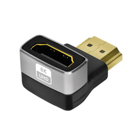 LogiLink HDMI-Adapter, A/M zu A/F, 90° gewinkelt, 8K/60 Hz, schwarz/grau
