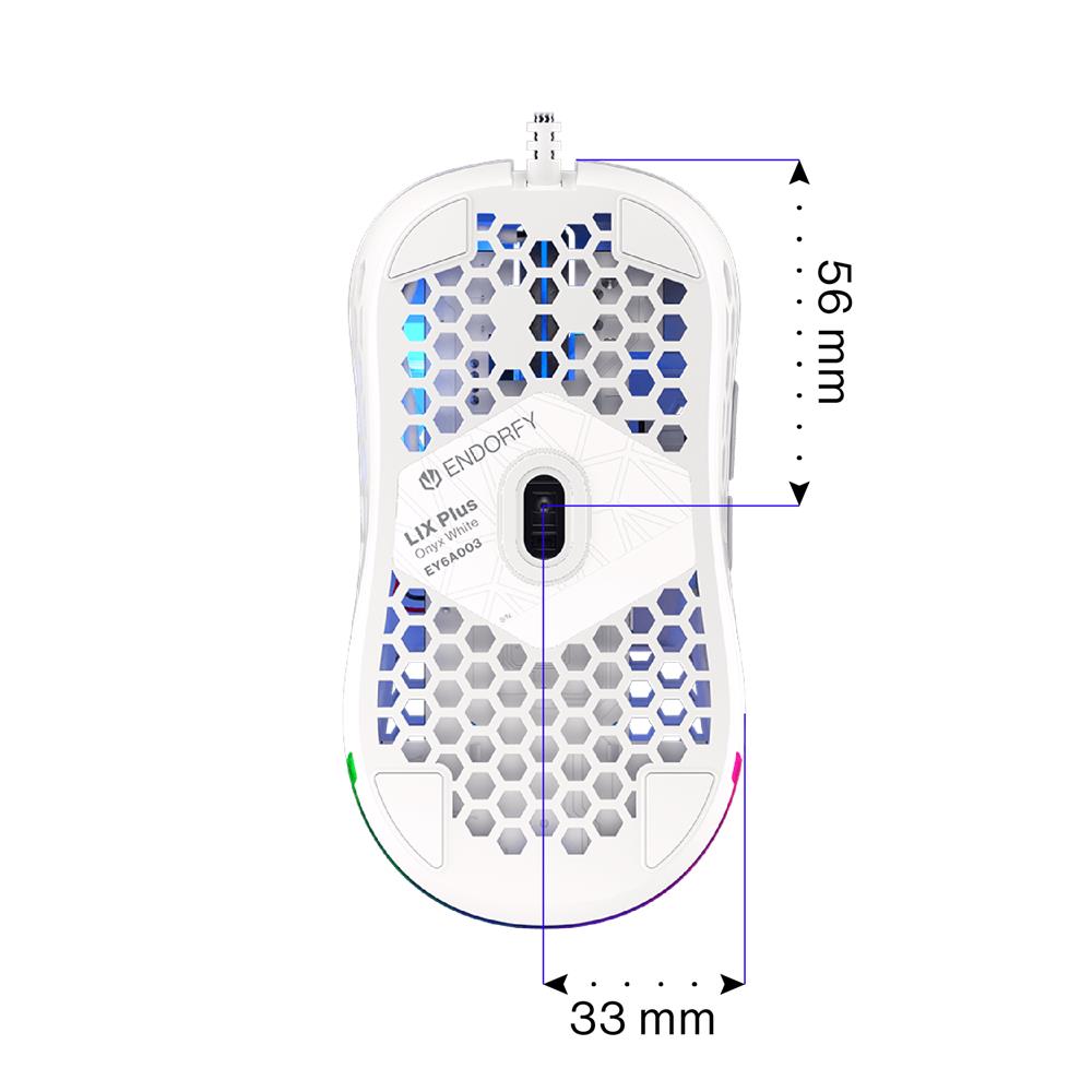 ENDORFY LIX Plus, Ultraleichte Gaming-Maus (59 g), 19000 DPI, Weiß | EY6A003