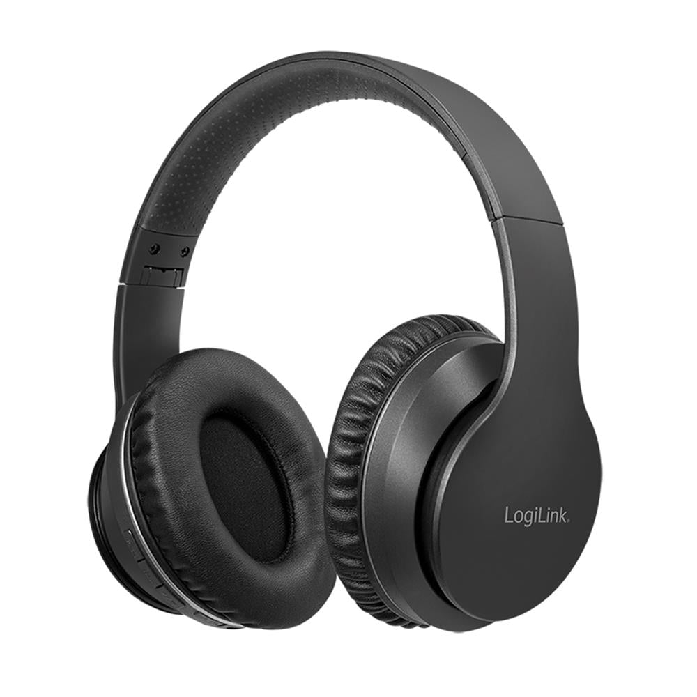 LogiLink Bluetooth Active-Noise-Cancelling-Headset, Schwarz