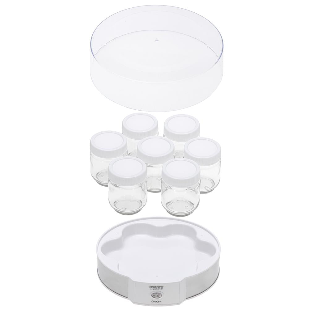 Camry CR 4519 Joghurtbereiter weiß/silber – 7 Gläser für frischen Joghurt
