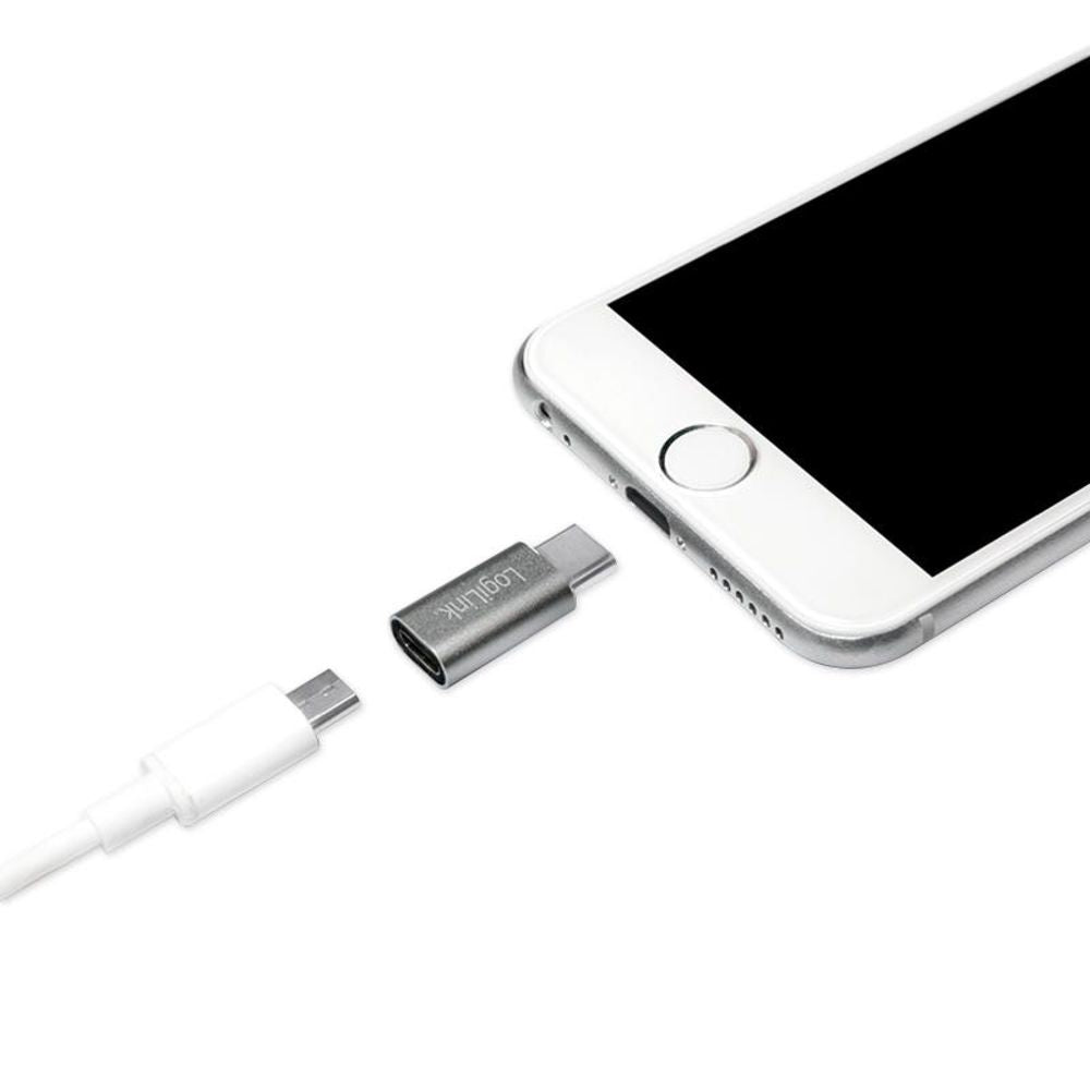 LogiLink USB-C Adapter auf Micro USB Buchse Silber