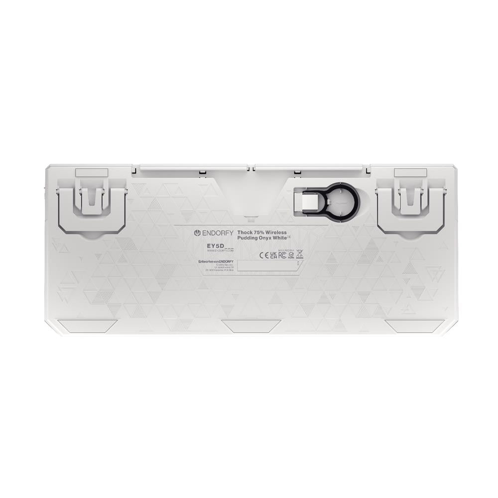 ENDORFY Thock 75% Wireless DE Kailh Box Black Onyx White Pudding, Tastatur, Weiß, DE-Layout, Kabellos, Beleuchtet