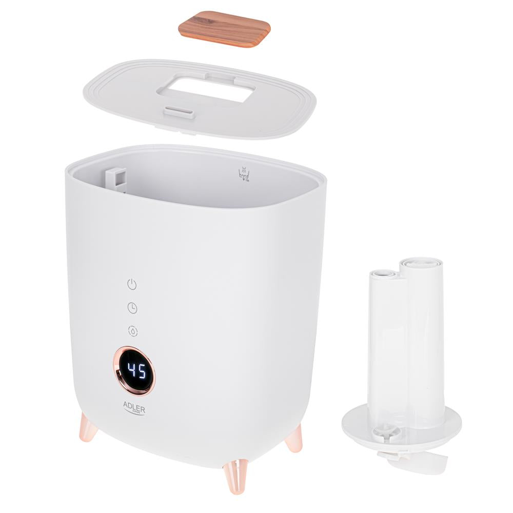 Adler AD 7972 Ultraschall Luftbefeuchter elektrisch Humidifier ultra leise weiß