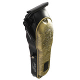Adler AD 2857 Barber Profi Haarschneider Trimmer, Rasierapparat Haartrimmer für Bart, Kopfhaar und Koteletten, Keramikklinge, USB-C, Metallgehäuse Golden