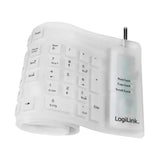 LogiLink Tastatur Flexibel Wasserfest USB + PS/2, weiß