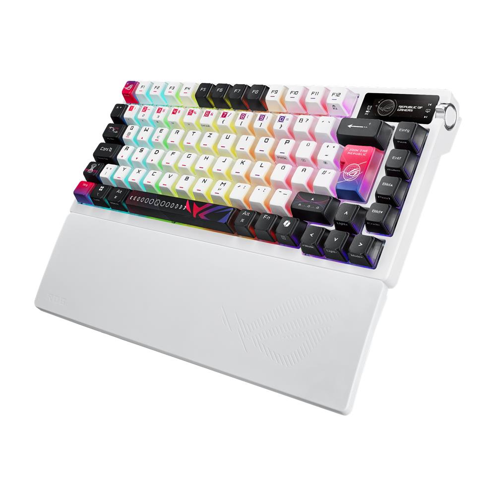 ASUS ROG Azoth X 75% Gaming Tastatur QWERTZ Wireless OLED RGB Weiß