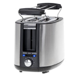 Adler AD 3214 Toaster in Silber, 900W, mit 7 Bräunungsstufen, Brötchenaufsatz und Krümelschublade