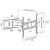 LogiLink TV-Wandhalterung 37–70" neigbar schwenkbar max. 50 kg Schwarz