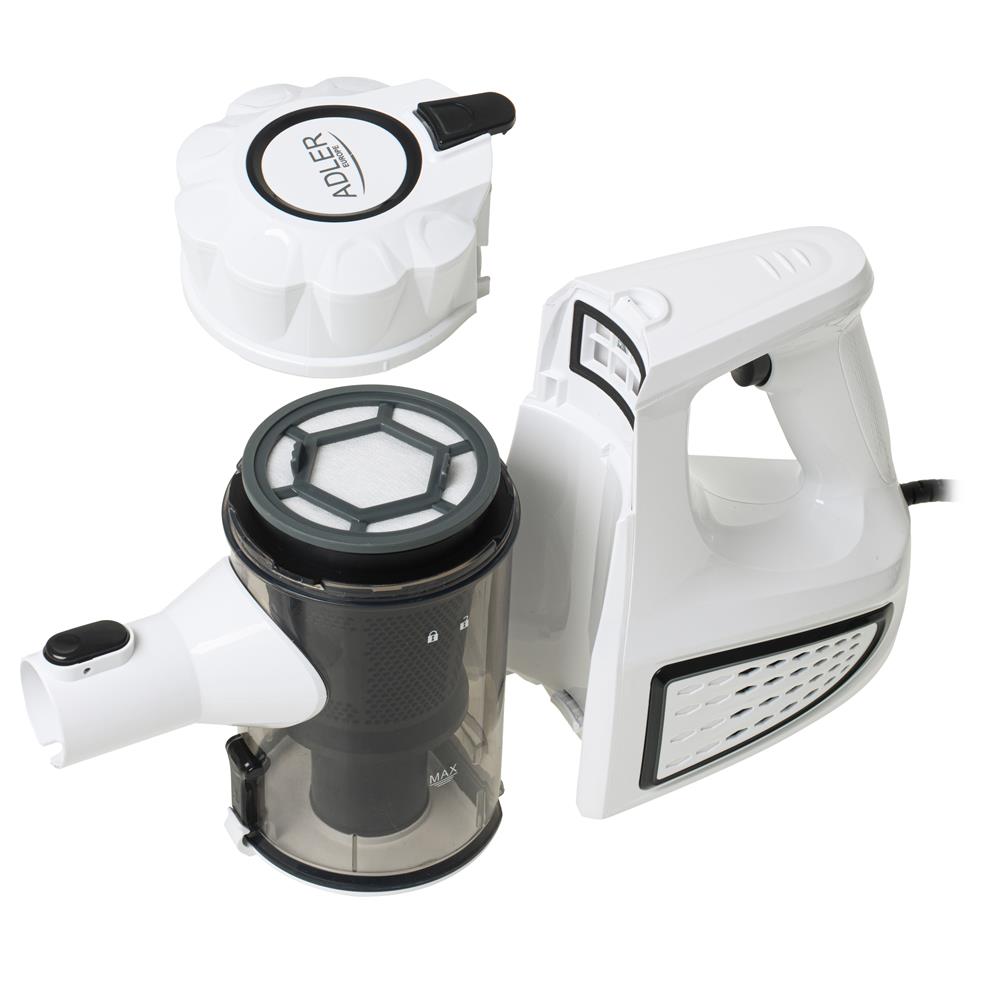 Adler AD 7036w Handstaubsauger beutellos 800W Autostaubsauger 1,5L Staubbehälter weiß
