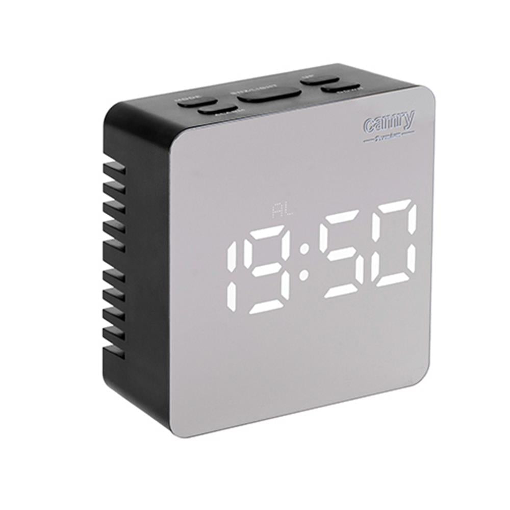 Camry Wecker CR 1150b digital schwarz LED Anzeige beleuchtet Datum Uhr Temperatur USB Batterie Thermometer