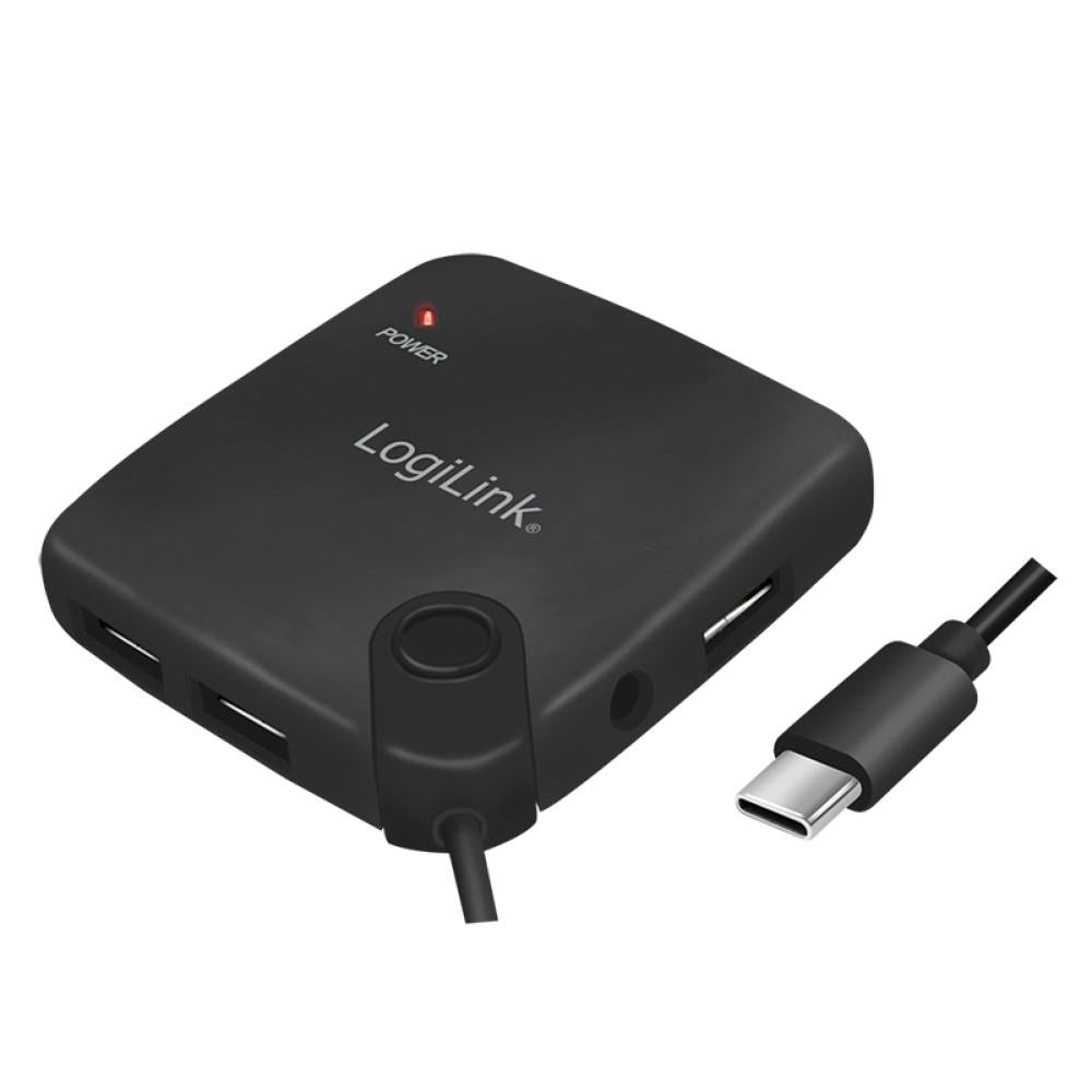 LogiLink USB-C OTG (On-The-Go) Multifunktions-Hub und Kartenleser