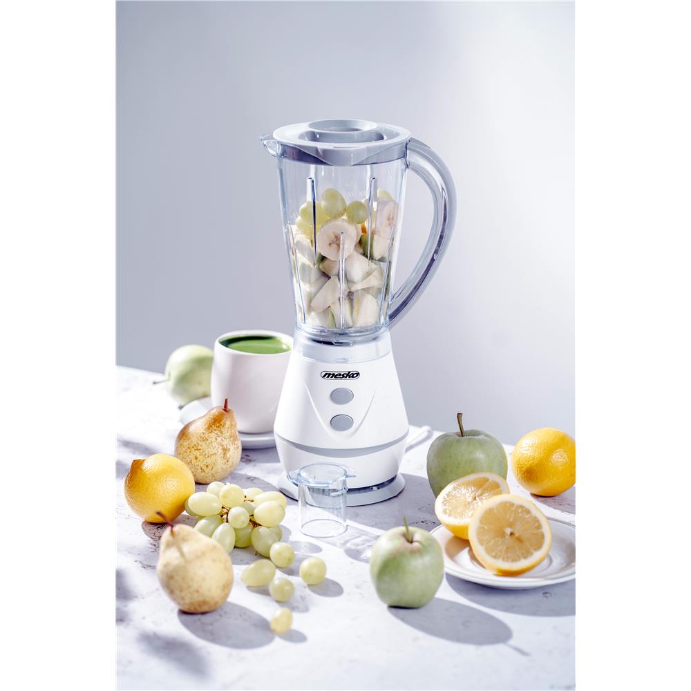 Mesko MS 4060g Standmixer Weiß/Grau 1 Liter 250 Watt Edelstahlklinge 2 Geschwindigkeiten