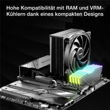 be quiet! Pure Rock 3 Black Luftkühler sehr hohe Kühlleistung 4 Hochleistungs-Heatpipes mit HDT-Technologie